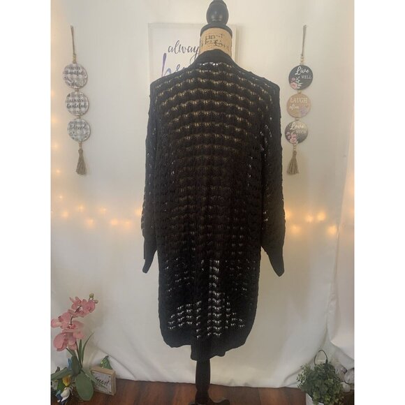 (D-103)LC‎ Lauren Conrad long sleeves womens cardinan XXL black color - Picture 4 of 8